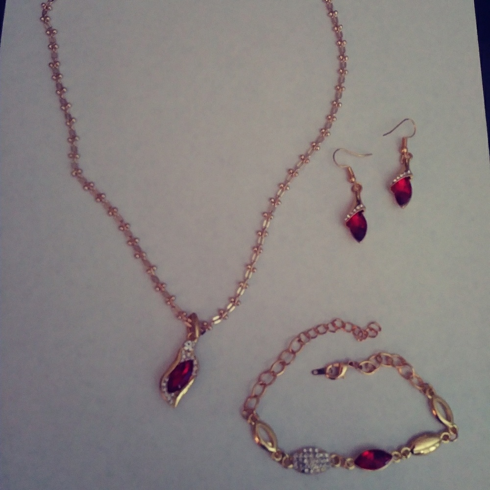 Necklace, Earrings, and Bracelet set